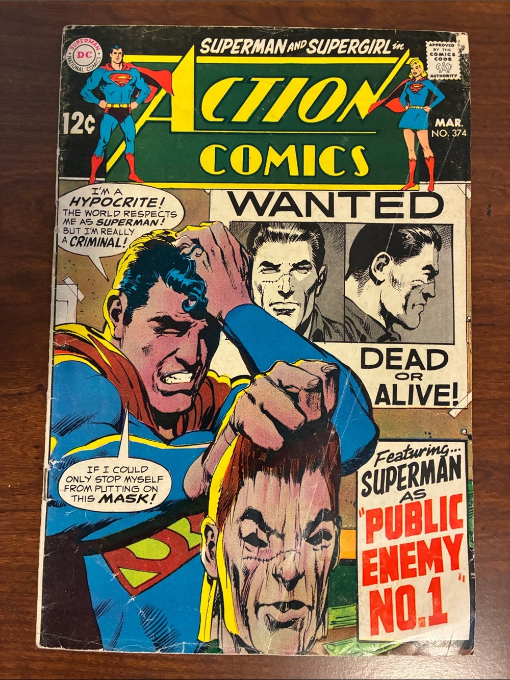 Vintage DC Superman & Supergirl Comic - Action Comics 1969